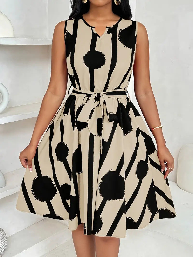 Millicent Baker | Robe midi trapèze ceinturée