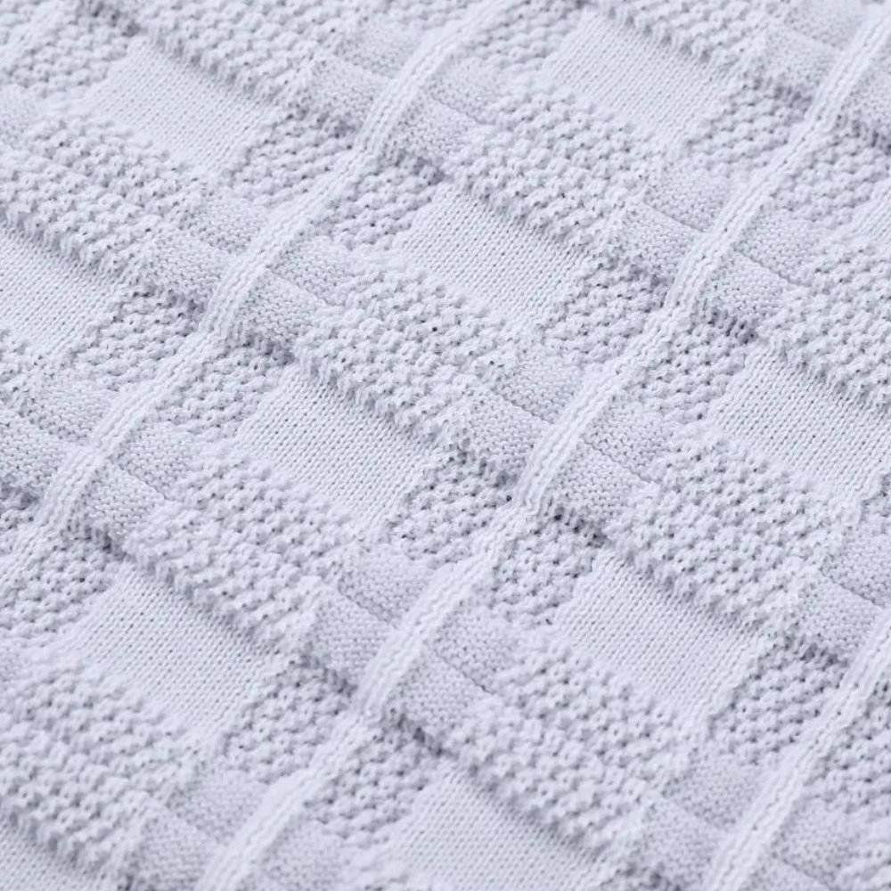Barnaby Hollis | Checkered Knit Hoodie With Drawstring Hood