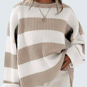 Sophie Lewis | Striped Batwing Sleeve Knit Sweater