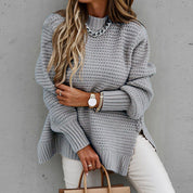 Matilda Stewart | Drawstring Side Slit Knit Sweater