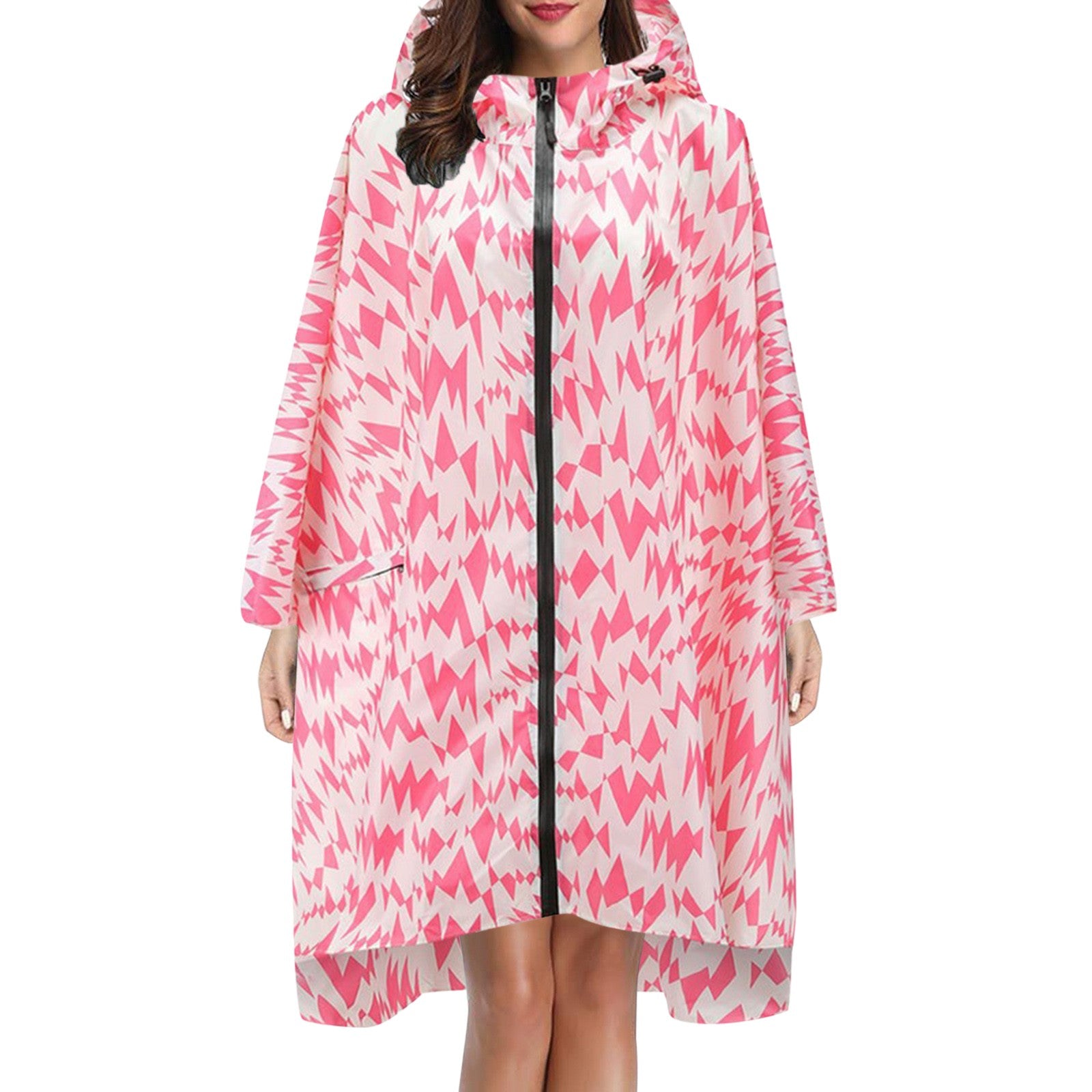 Cecily Turner | Printed Hooded Rain Poncho | Waterproof Statement Coat