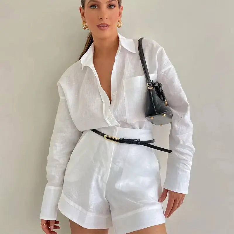 Phoebe Dawson | Button-Down Shirt & Shorts Set
