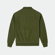 Adrian Beaumont | Microsuede Bomber Jacket with Refined Edge (Olive Green)