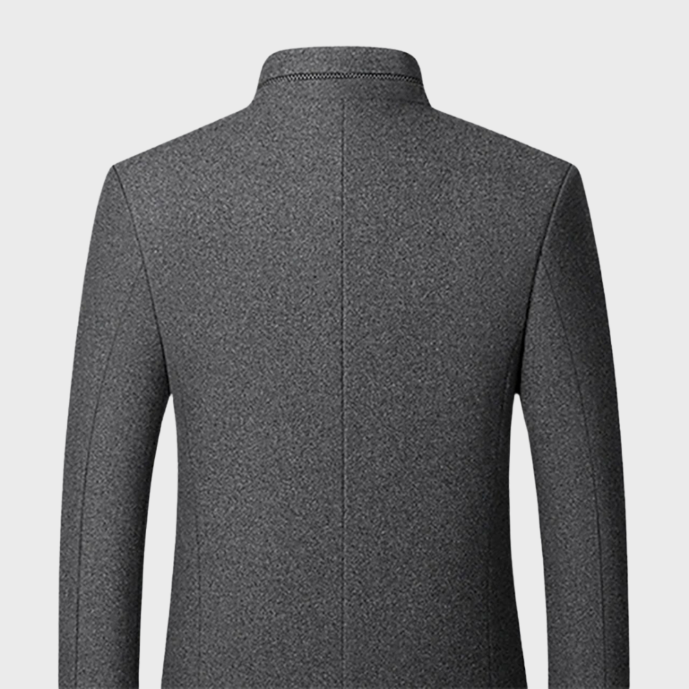 Adrian Pierce | Men’s Stand Collar Wool Coat
