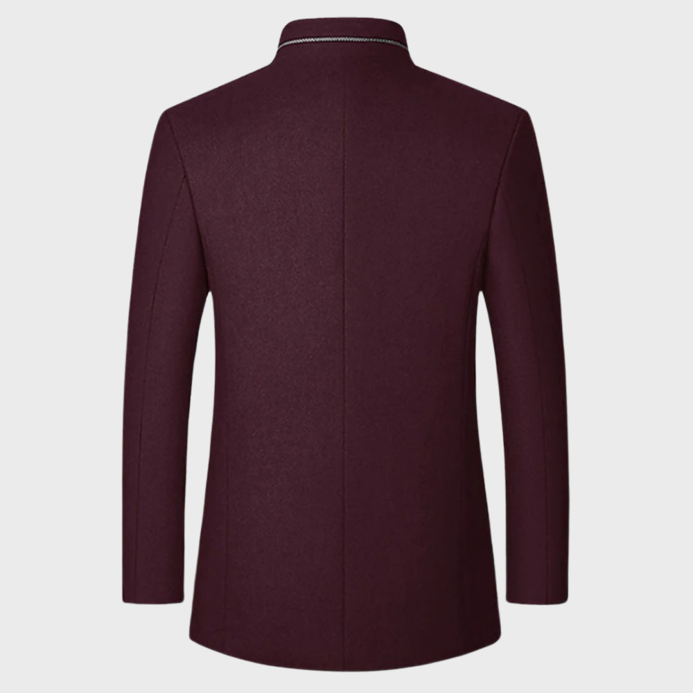 Adrian Pierce | Men’s Stand Collar Wool Coat