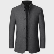 Adrian Pierce | Men’s Stand Collar Wool Coat