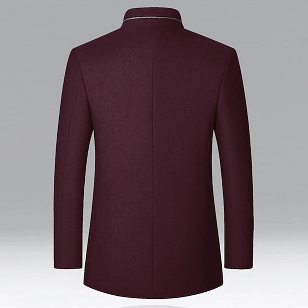 Adrian Pierce | Men’s Stand Collar Wool Coat