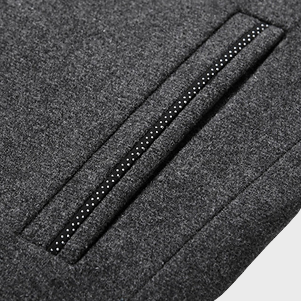 Adrian Pierce | Men’s Stand Collar Wool Coat