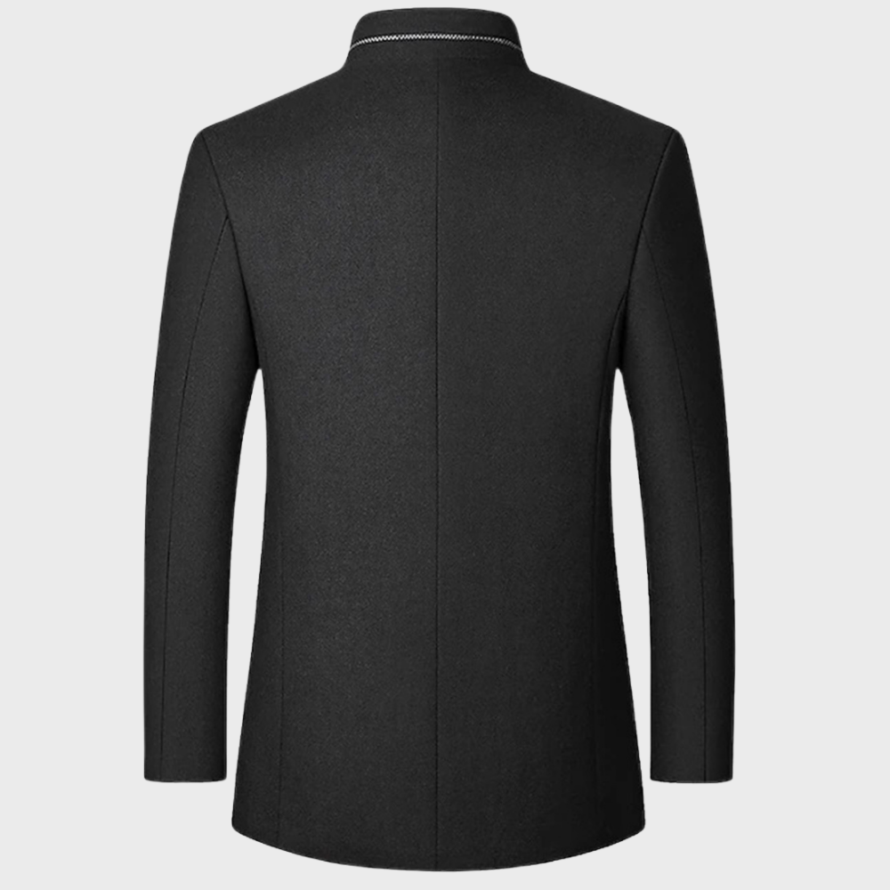 Adrian Pierce | Men’s Stand Collar Wool Coat
