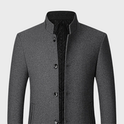 Adrian Pierce | Men’s Stand Collar Wool Coat