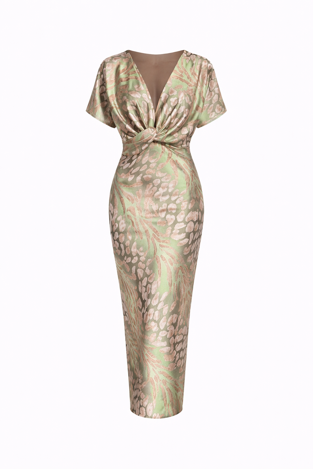 Adriana Valcour | Twisted V-Neck Maxi Dress – Elegant Long Dress for Special Occasions
