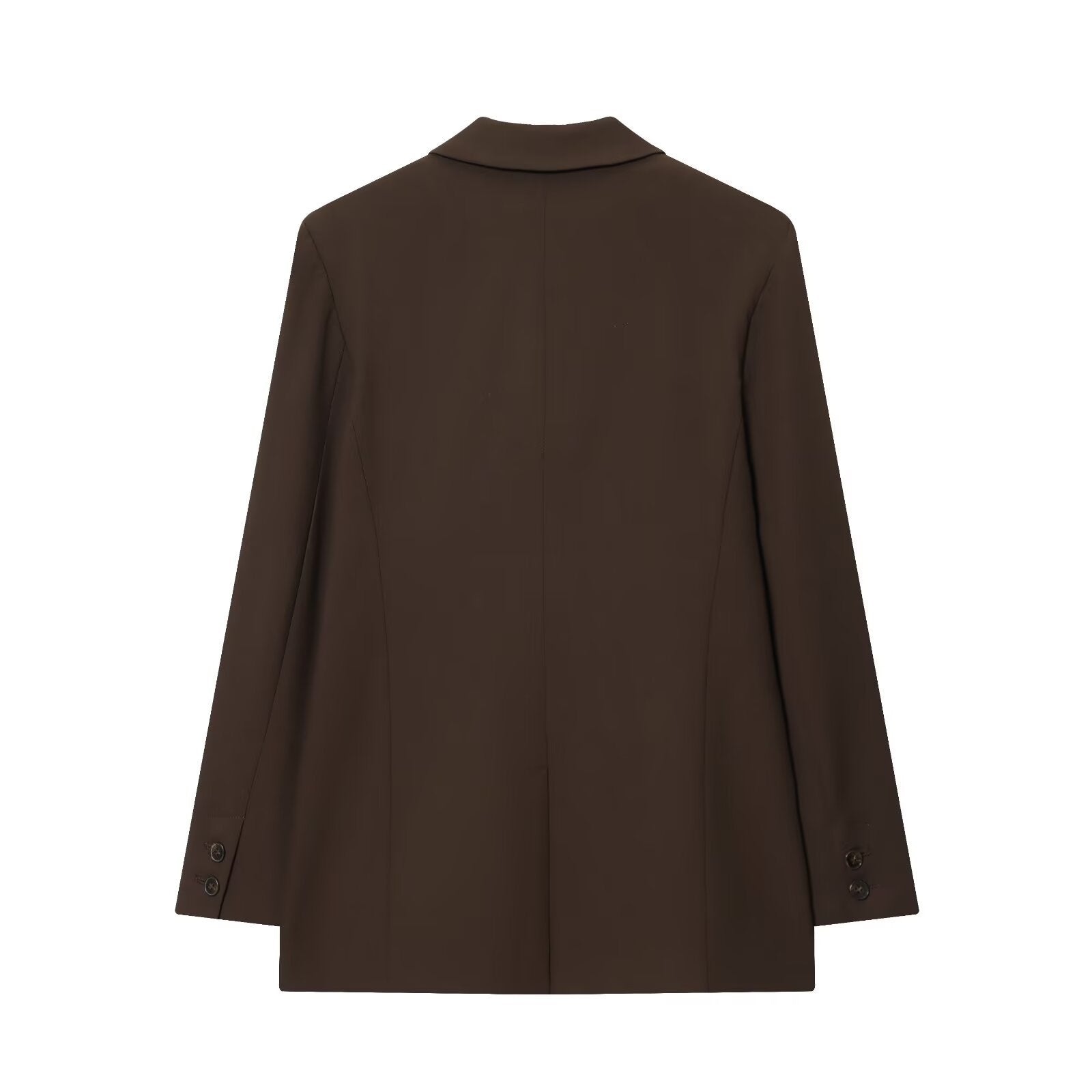 Adrienne Solvay | Chocolate Brown Double Breasted Blazer Tailored Set