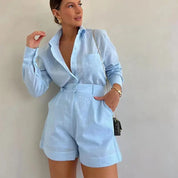 Phoebe Dawson | Button-Down Shirt & Shorts Set