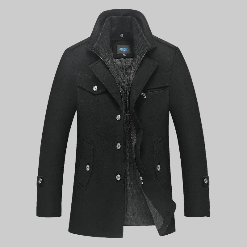 Alessandro Moretti | Premium Wool Blend Coat For Men