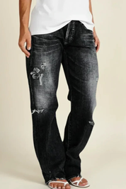 Alessandro Vieri | Distressed Denim Boyfriend Jeans For Women