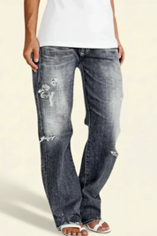 Alessandro Vieri | Distressed Denim Boyfriend Jeans For Women