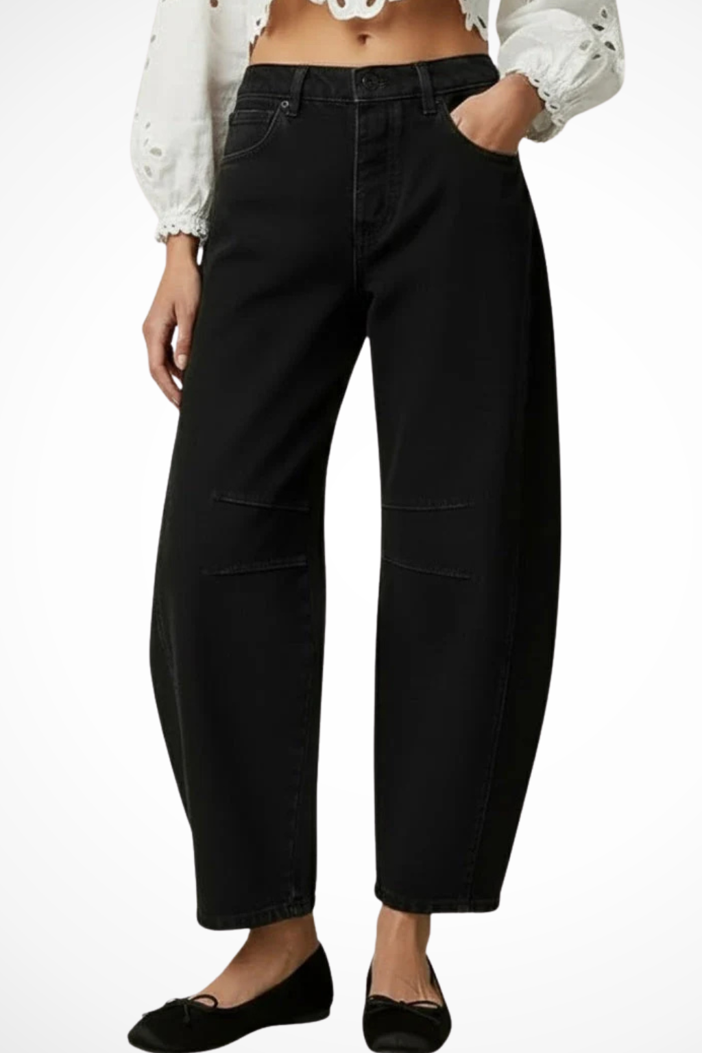 Alessia Romano | High Rise Wide Leg Denim Jeans For Women
