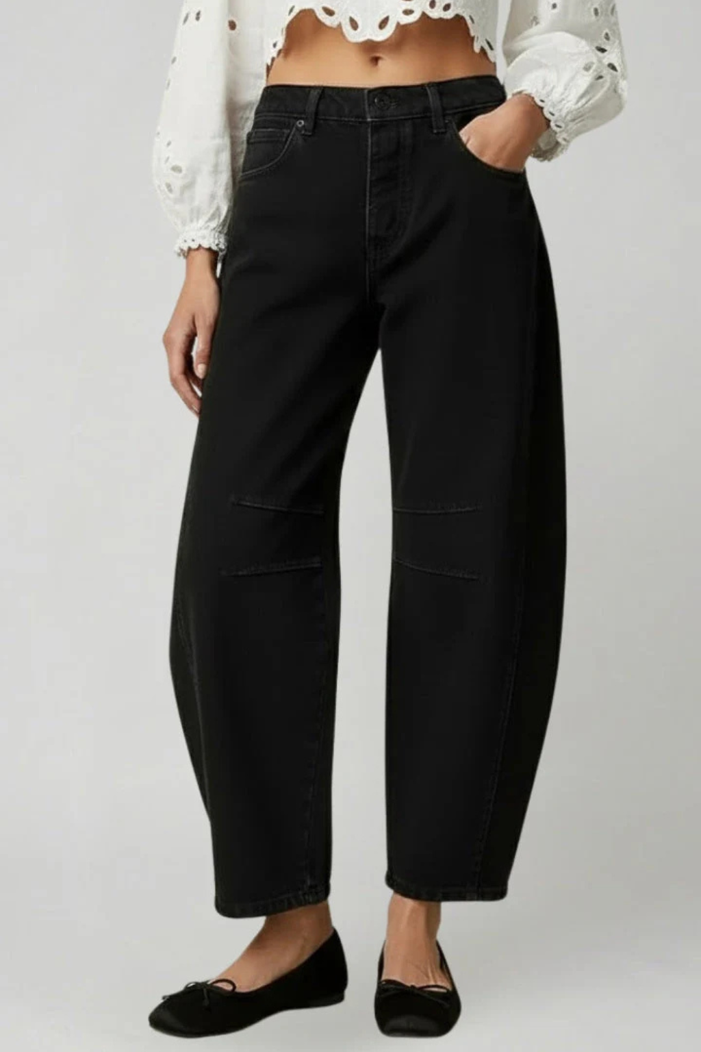 Alessia Romano | High Rise Wide Leg Denim Jeans For Women