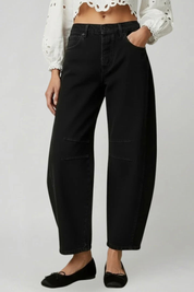 Alessia Romano | High Rise Wide Leg Denim Jeans For Women