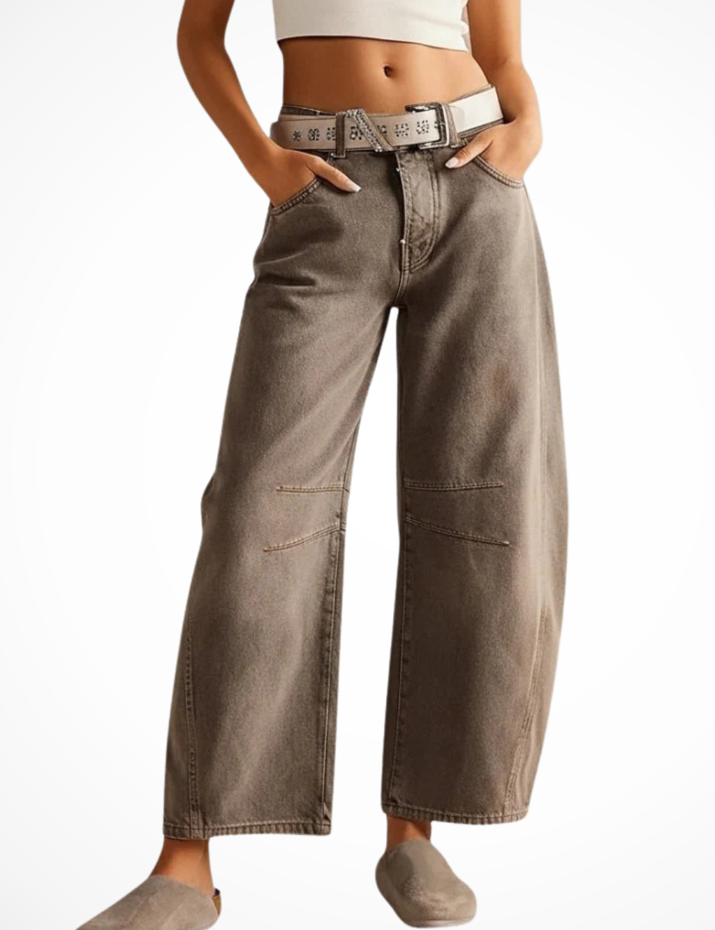 Alessia Romano | High Rise Wide Leg Denim Jeans For Women