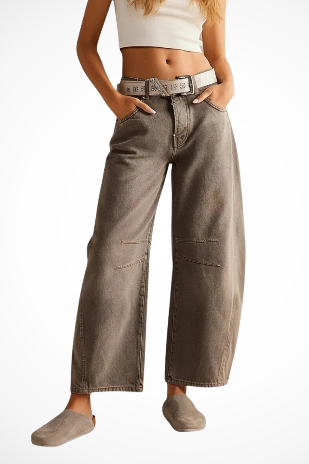 Alessia Romano | High Rise Wide Leg Denim Jeans For Women