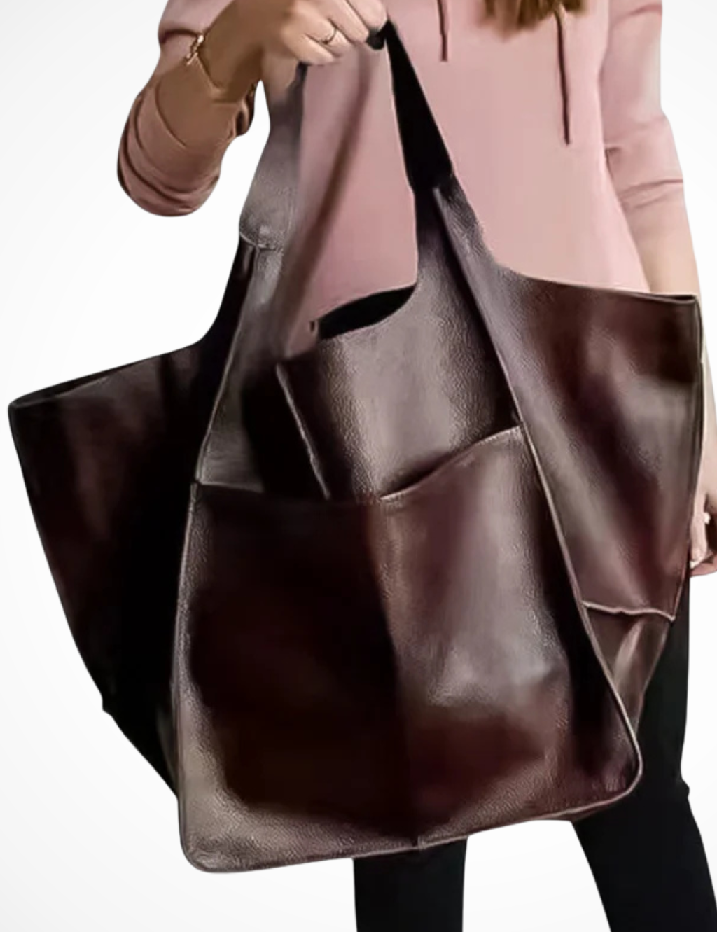 Alessia Romano | Oversized Leather Tote Bag For Women