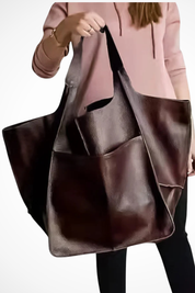 Alessia Romano | Oversized Leather Tote Bag For Women
