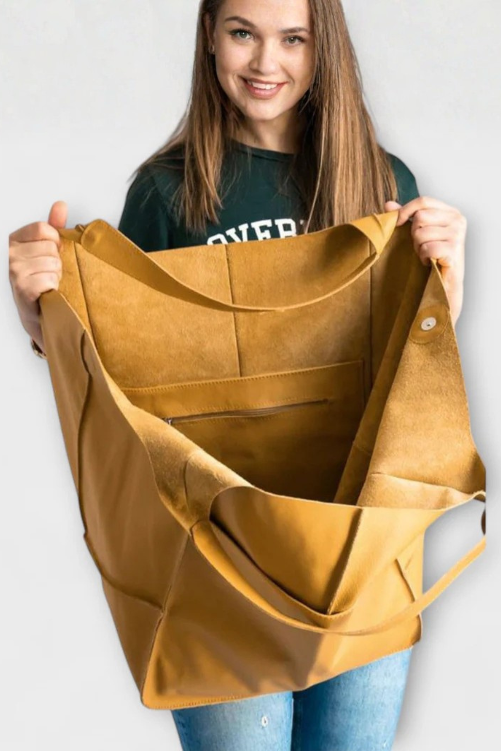 Alessia Romano | Oversized Leather Tote Bag For Women