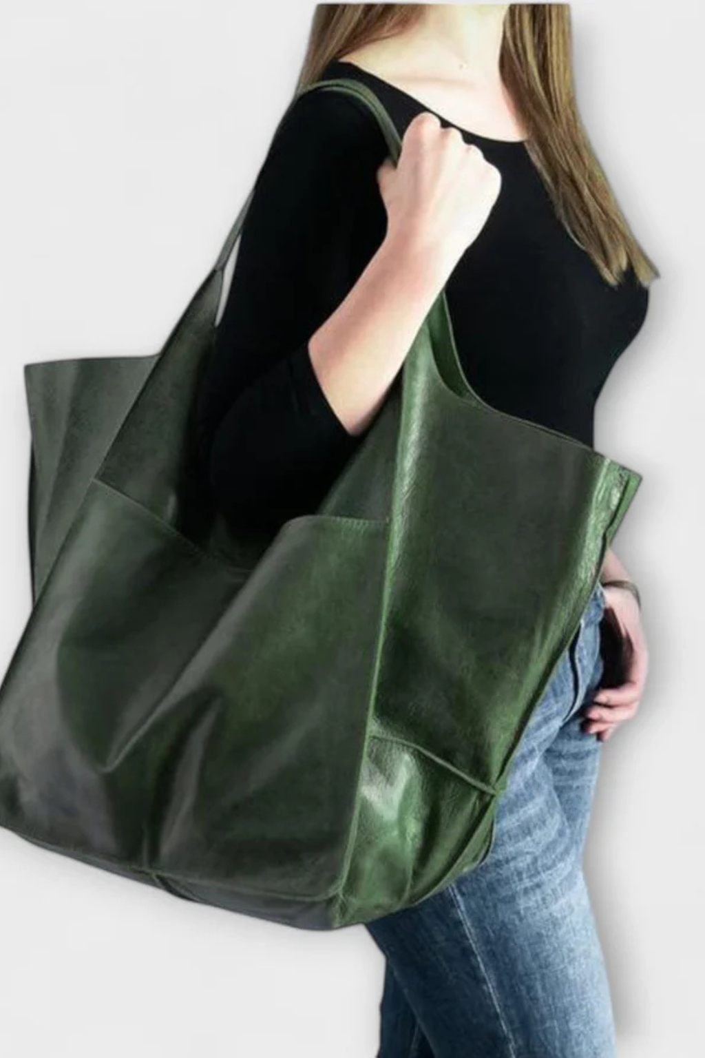 Alessia Romano | Oversized Leather Tote Bag For Women
