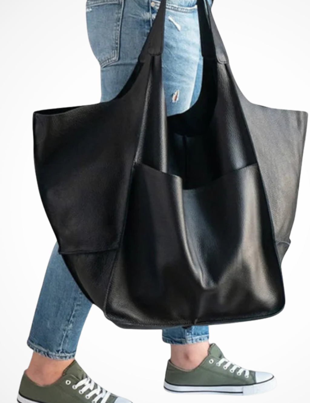 Alessia Romano | Oversized Leather Tote Bag For Women