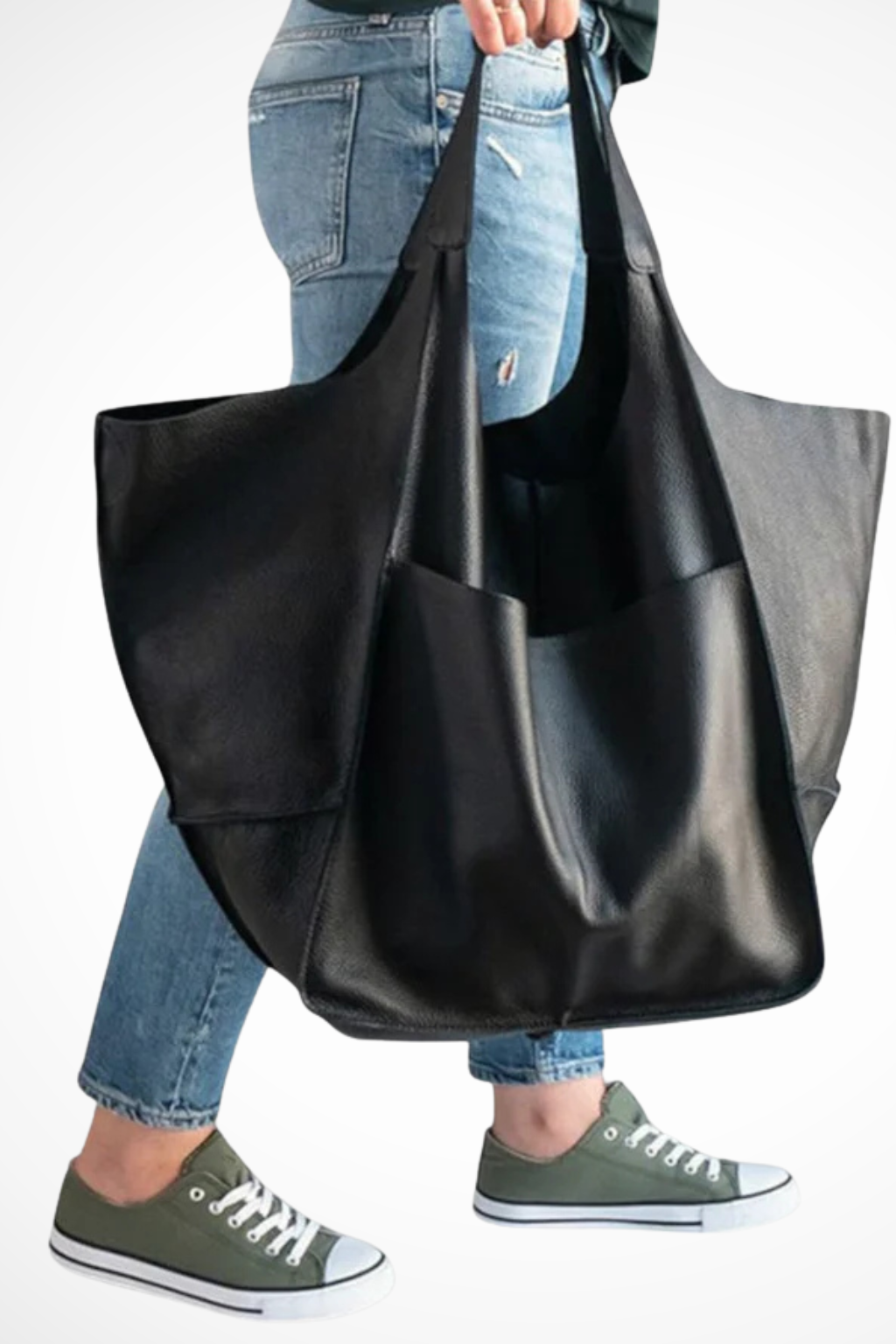 Alessia Romano | Oversized Leather Tote Bag For Women
