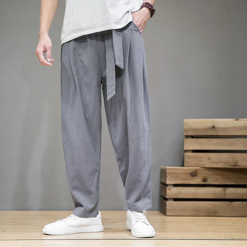 Alexander Kingsley | Relaxed Linen Trousers For Men