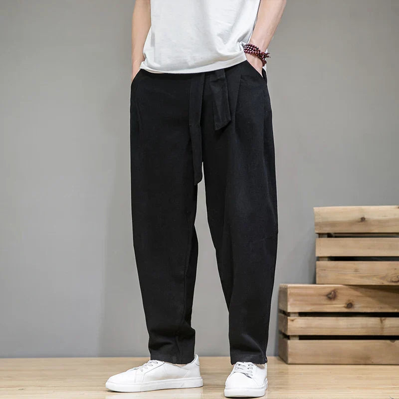 Alexander Kingsley | Relaxed Linen Trousers For Men