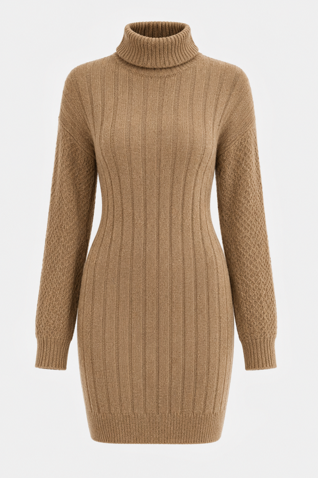 Alice Roberts | Mini-robe-pull à col roulé côtelé