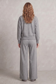 Imogen Walsh | Relaxed V-Neck Lounge Set in Soft Grey Marl