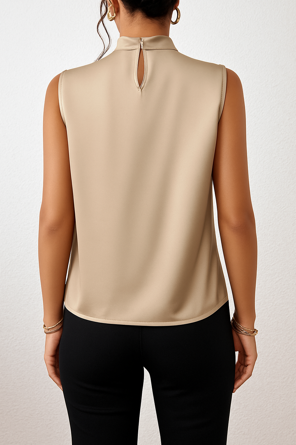 Élodie Moreau | Elegant Satin Halter Top