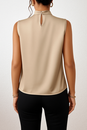 Élodie Moreau | Elegant Satin Halter Top