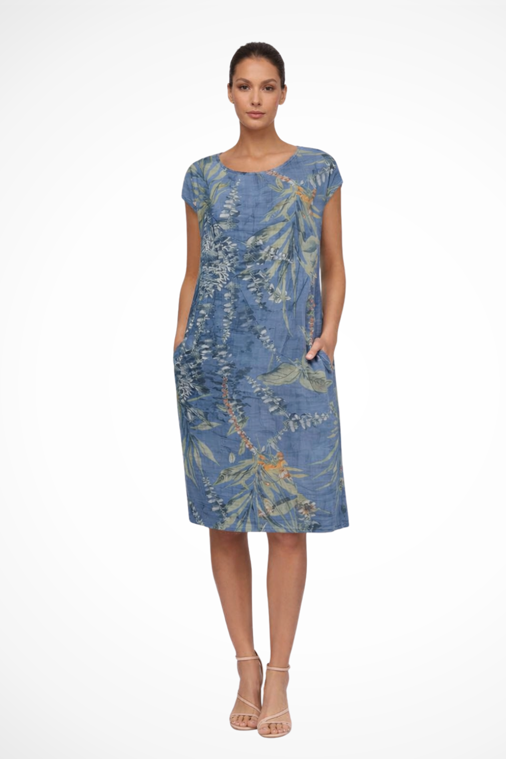 Amélie Dubois | Botanical Linen Midi Dress