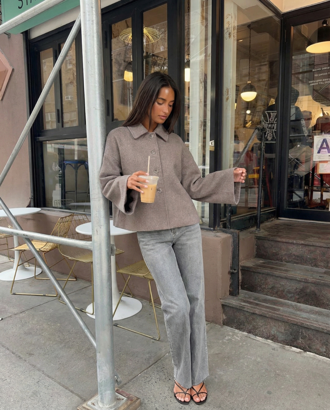 Amélie Repel | Minimal Button Jacket For Women