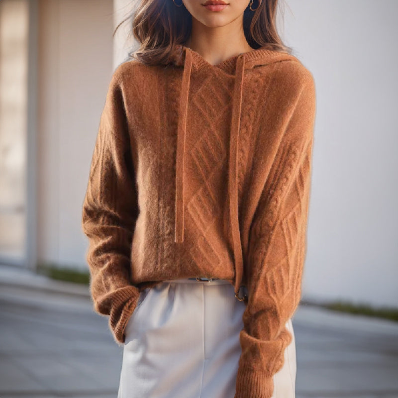 Amélie | Soft Knit Hoodie Sweater For Women