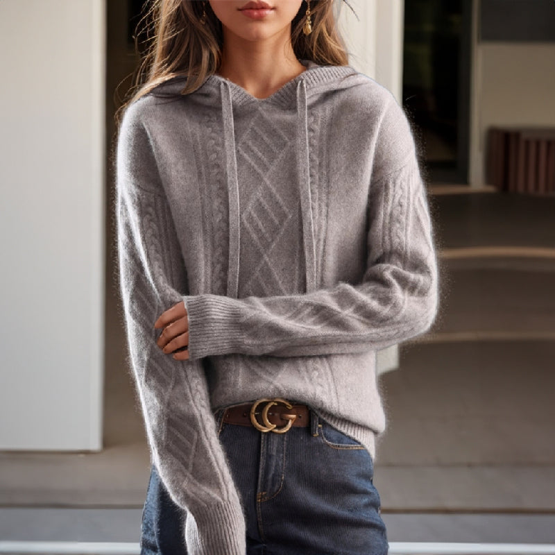 Amélie | Soft Knit Hoodie Sweater For Women