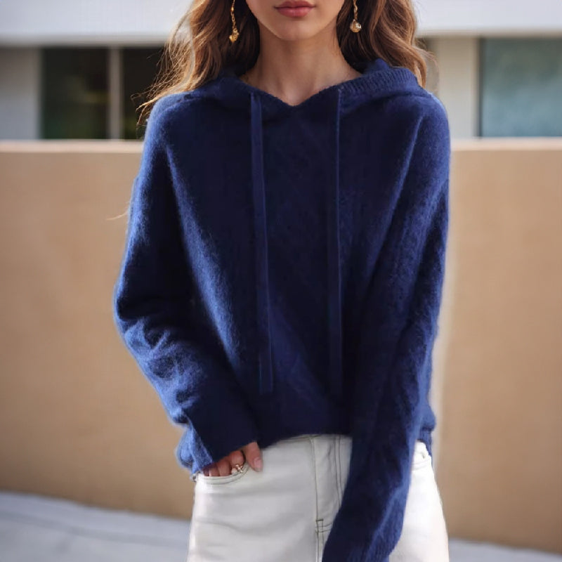 Amélie | Soft Knit Hoodie Sweater For Women