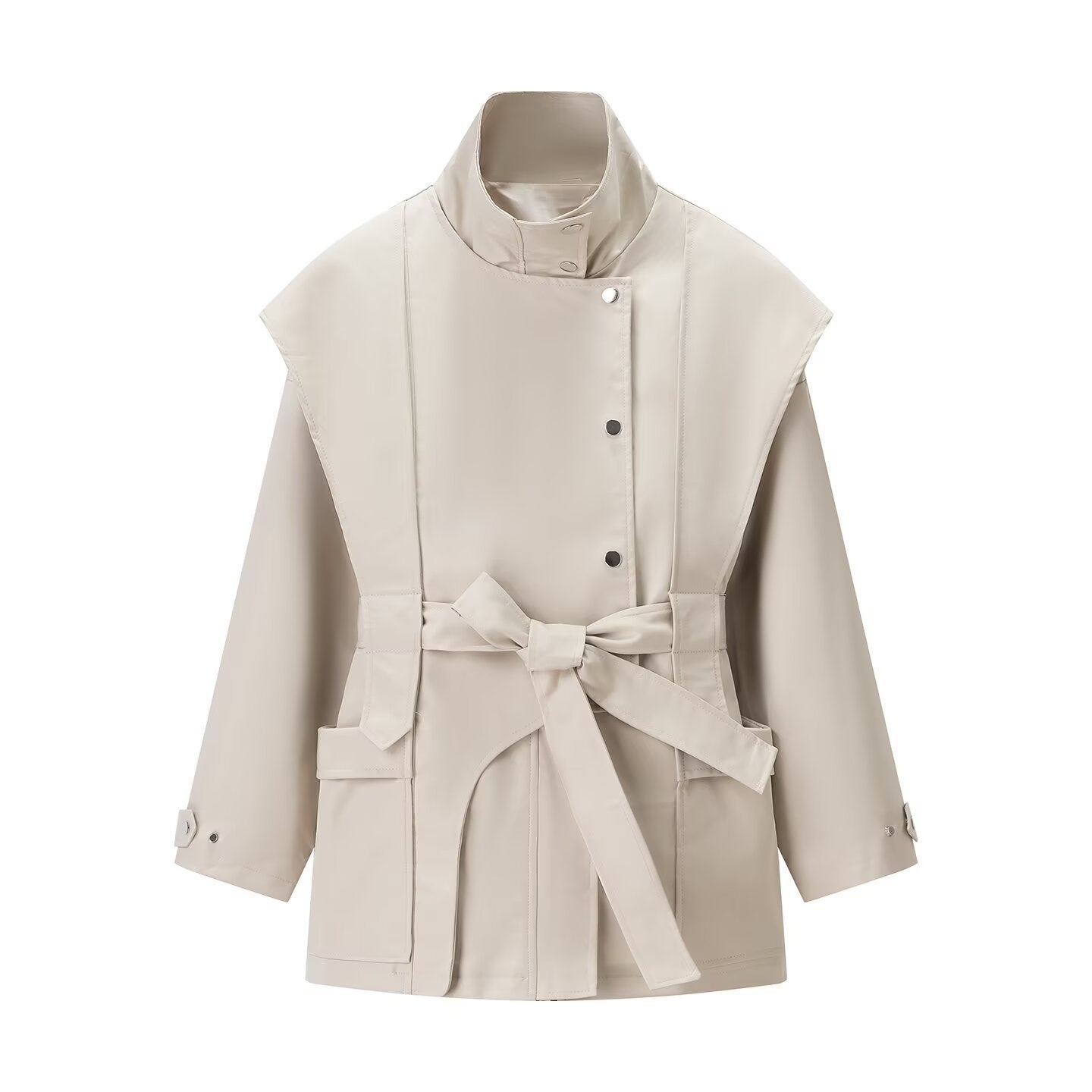 Amélie Rousseau | Structured Belted Utility Jacket For Women