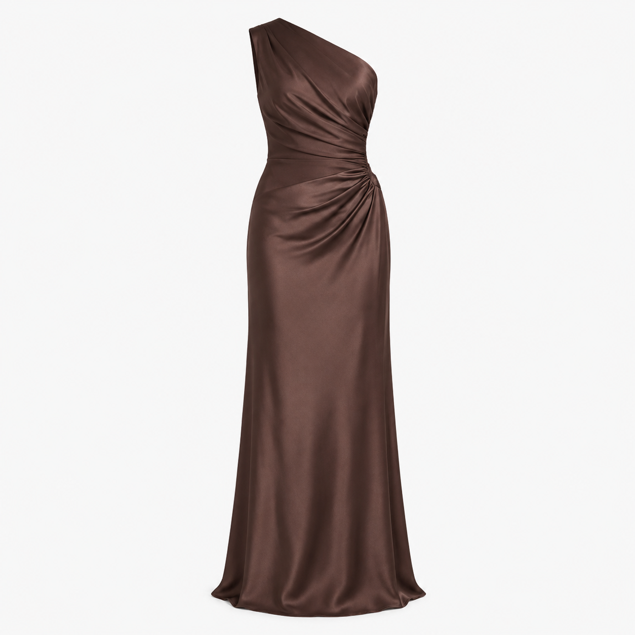 Arabella Kingsley | Asymmetric Satin Drape Evening Gown