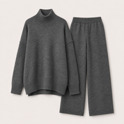 Arabella Knox | Relaxed Warmth Knit Lounge Set in Charcoal