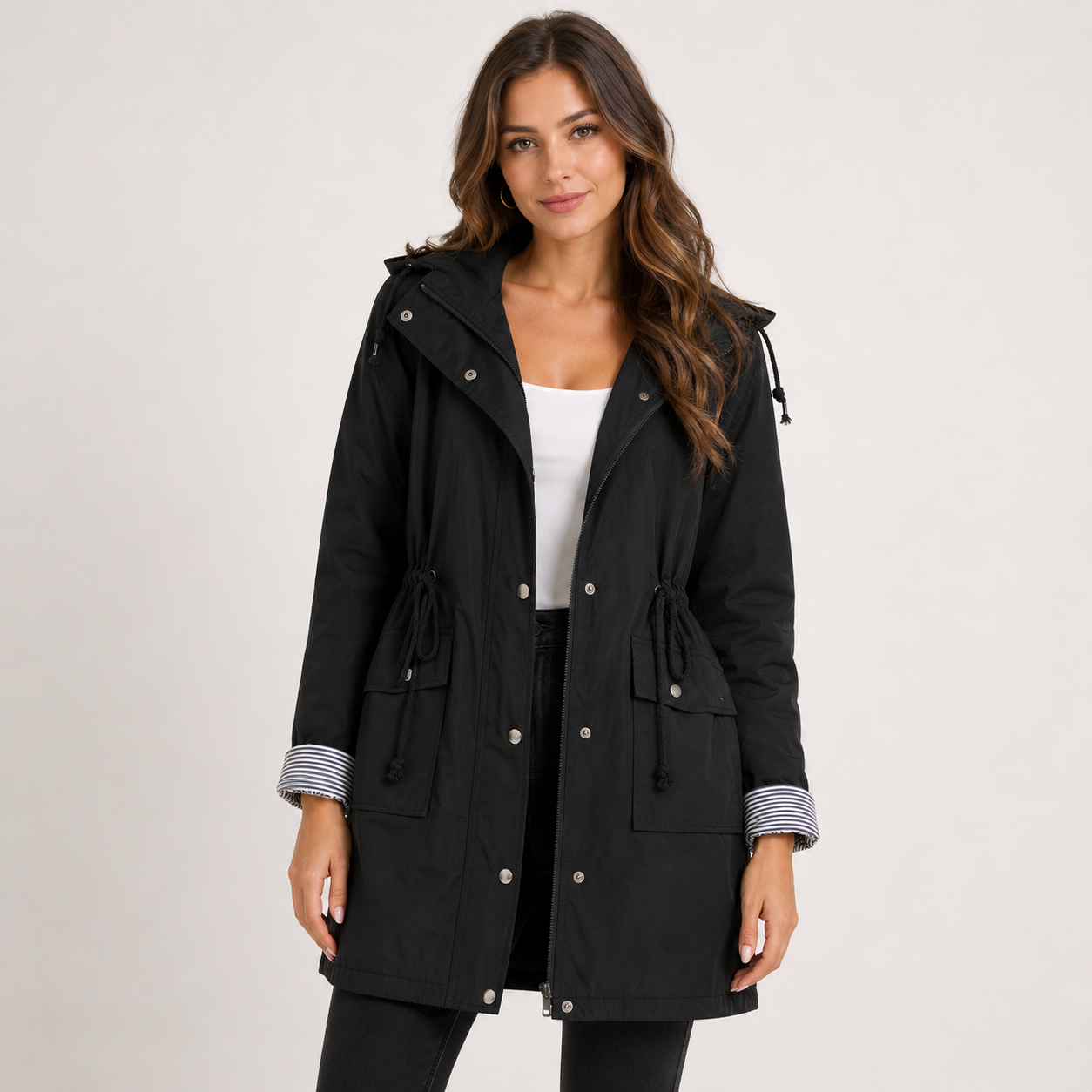 ArabellaScottHoodedWindbreakerRaincoatwithDrawstringWaist-model.png