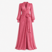 Arabella Voss | Rosénelle Flowing Chiffon Wrap Maxi Dress