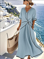 Arabella Kensington | Contrast Trim Maxi Dress For Women