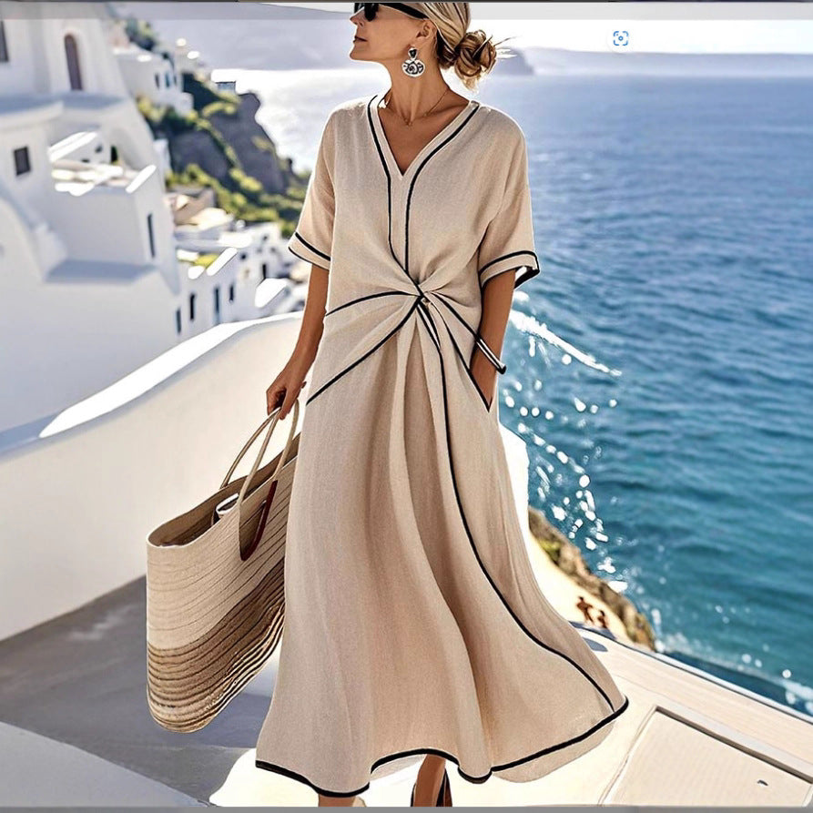 Arabella Kensington | Contrast Trim Maxi Dress For Women