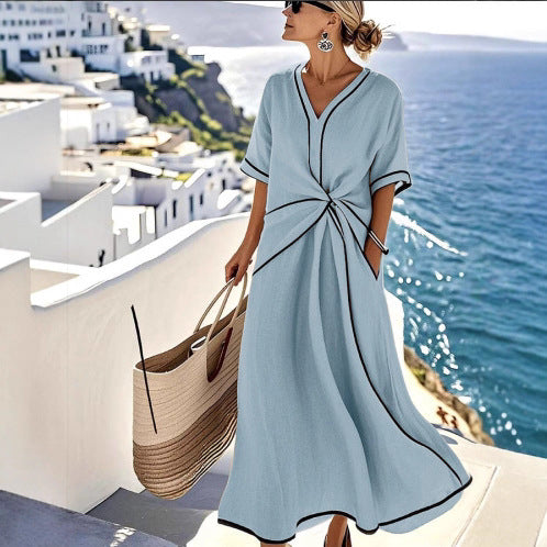 Arabella Kensington | Contrast Trim Maxi Dress For Women